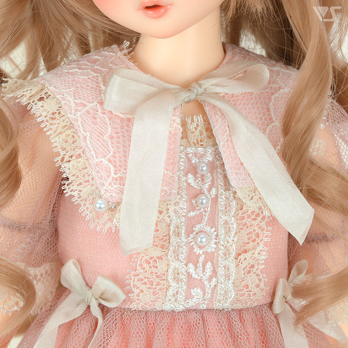 Lacy Tulle Dress (Rose) / Mini