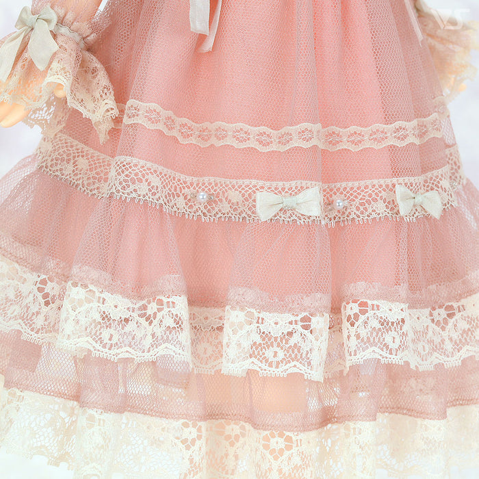 Lacy Tulle Dress (Rose) / Mini