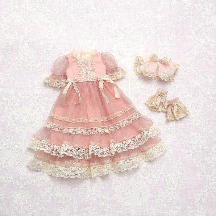 Lacy Tulle Dress (Rose) / Mini