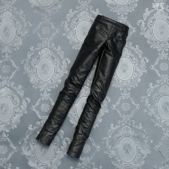 Black Synthetic Leather Pants / L