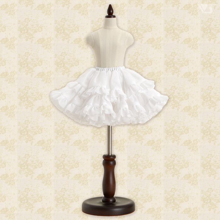 Pompon Skirt / Mini (White)