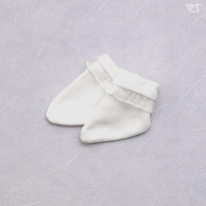 SDM Frill Folded Socks (White)