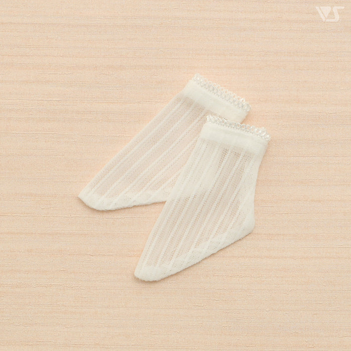 SD Sheer Socks (White / Stripe)