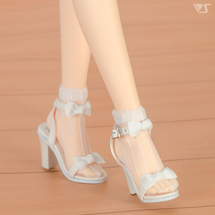 SD Sheer Socks (White / Stripe)