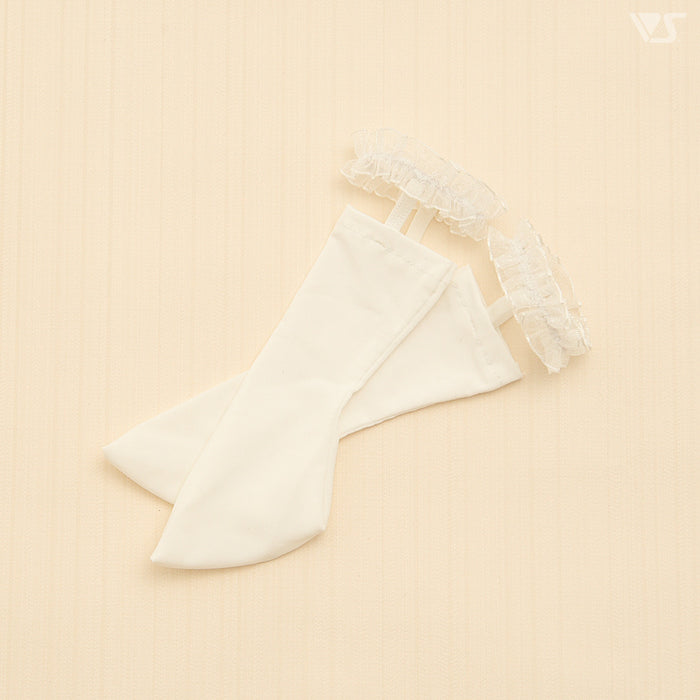 SD Socks with Suspenders (White / Frill)