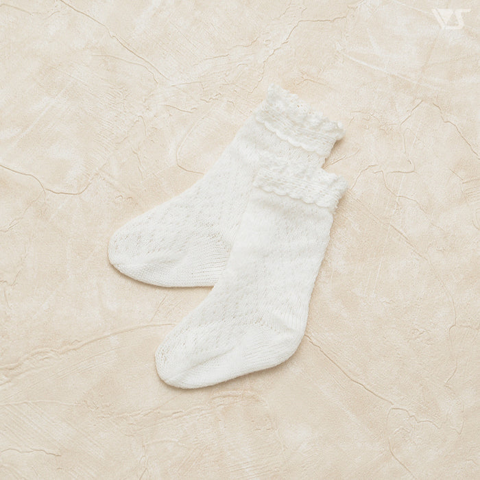 SDM-SD Lace Knitted Socks (White)