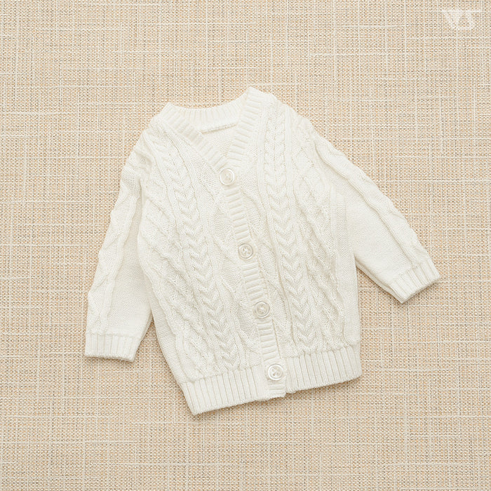 Knit Cardigan / Mini (White)