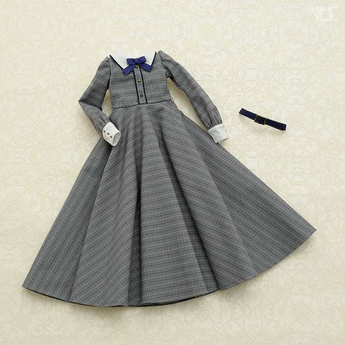Plaid Dress Set (SS~M Bust) (Gray)