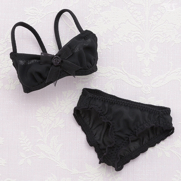 Sheer Bra & Panties Set (Black)