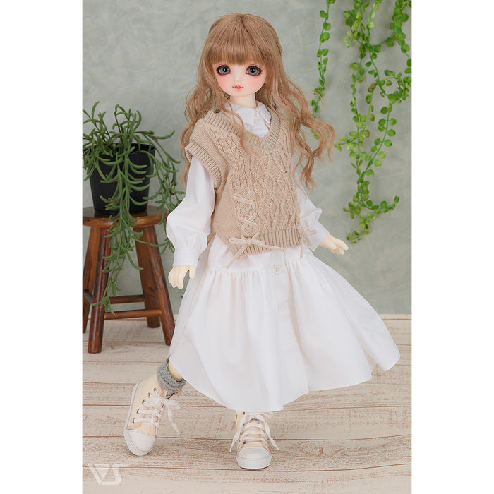 Loose Knit Vest & Dress Set / Mini VOLKS USA, INC. Loose Knit Vest & Dress Set / Mini VOLKS USA, INC.
