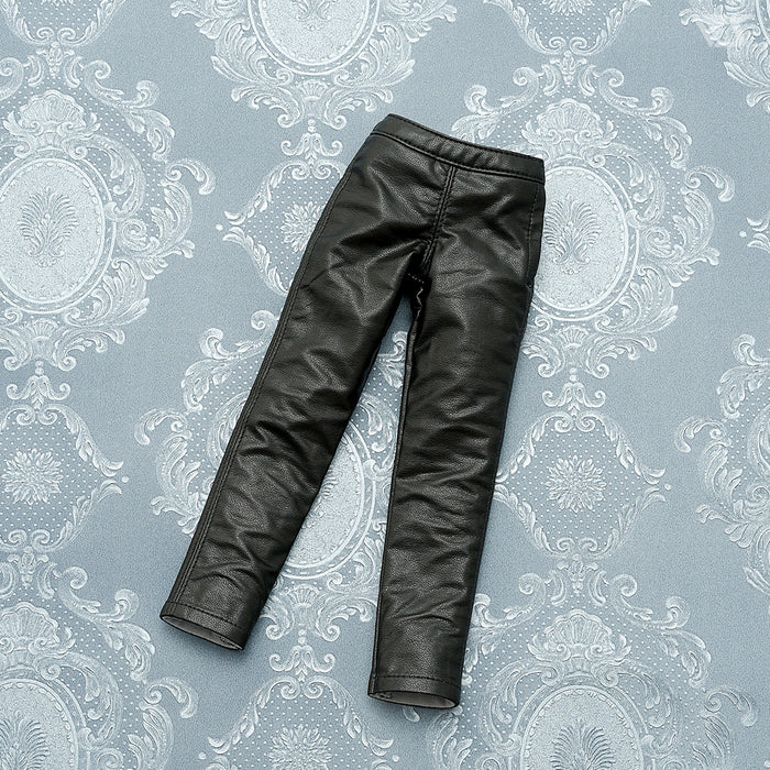 Black Synthetic Leather Pants / Mini