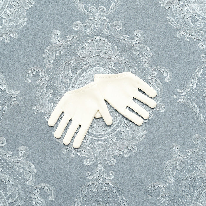 Gothic Half Palm Gloves (White)