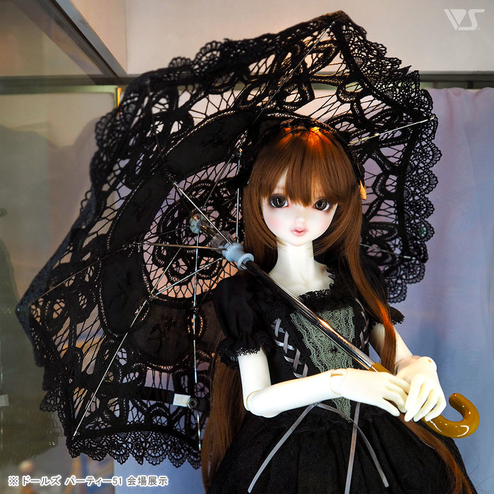 Dollfie Elegant Noir Lace Umbrella