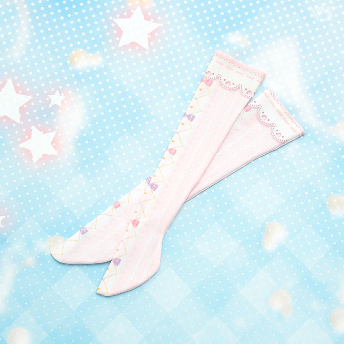 SD Dreamy Ribbon Printed Socks