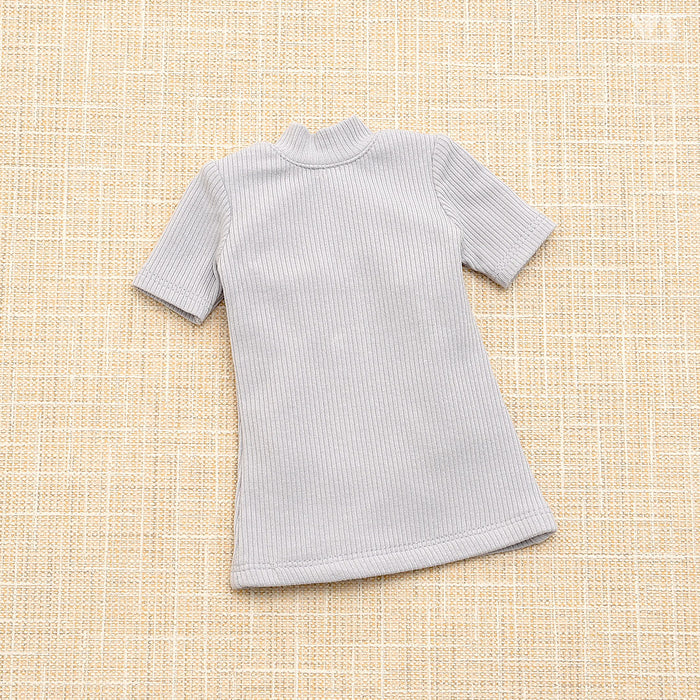 Ribbed Half Sleeve Knit (Gray)