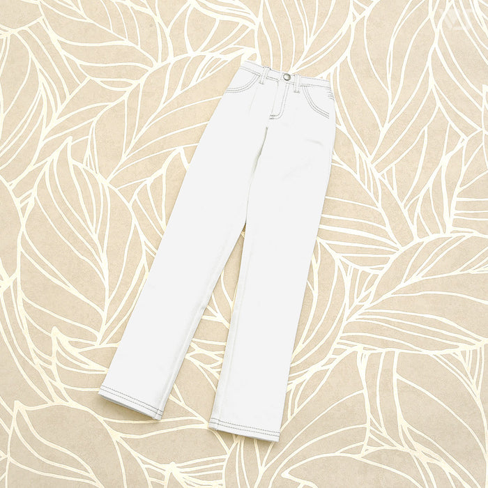 002 Tuck Wide Jeans / DD (White)