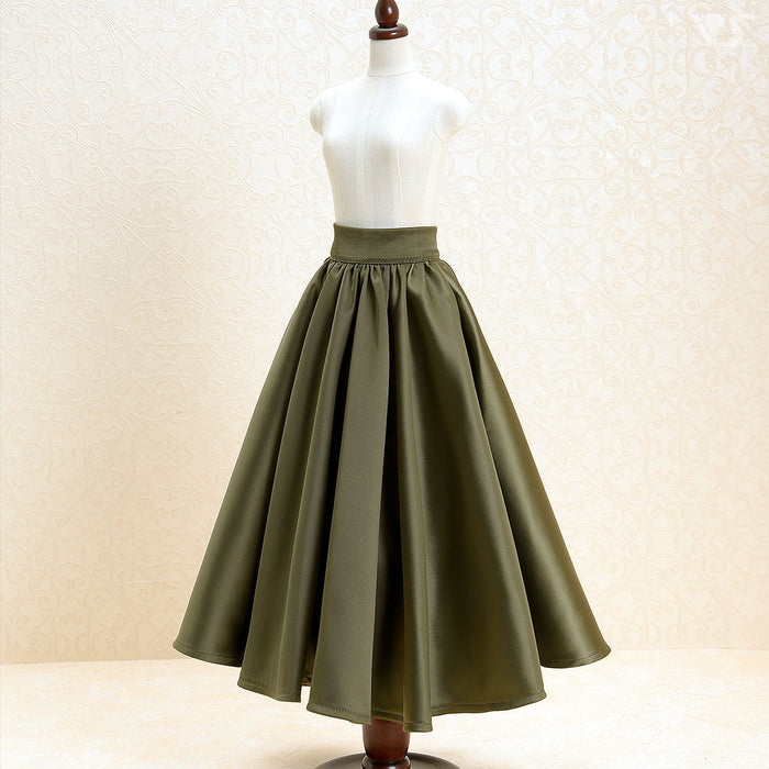 Classical Flare Skirt (Moss Green)