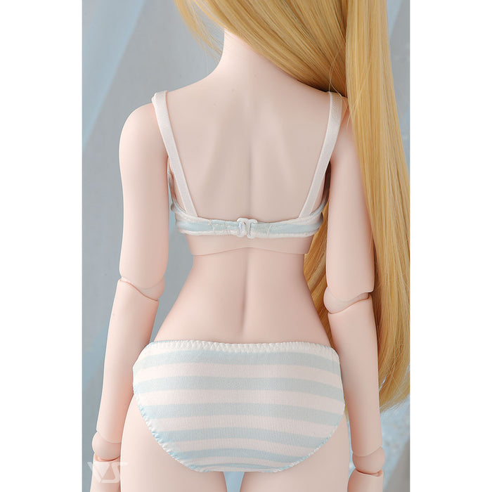 SS~M Bust Bra & Panties Set (Blue Border)