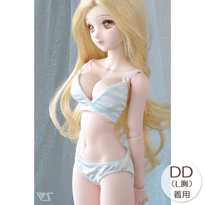 L Bust / DDdy Bra & Panties Set (Blue Border)