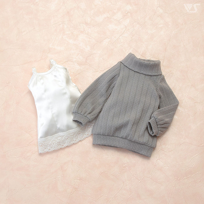 Gray Rib Knit Set / Mini