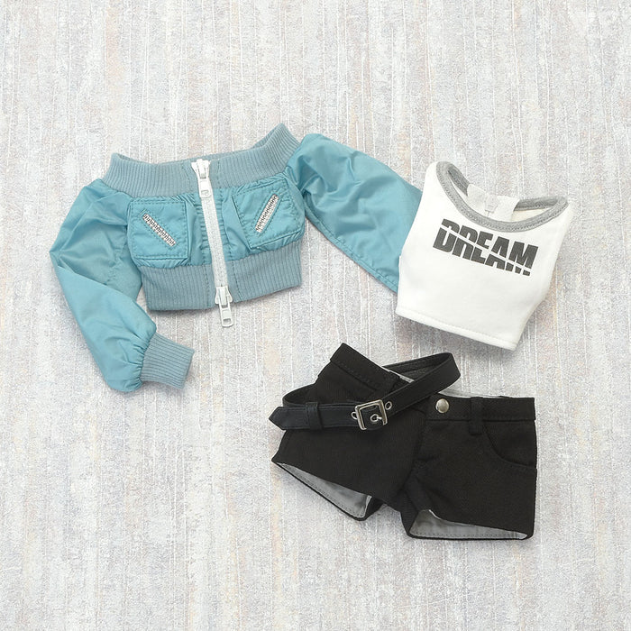 Blue Short Jacket Set