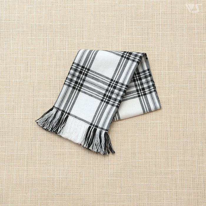 Plaid Scarf (White x Black)