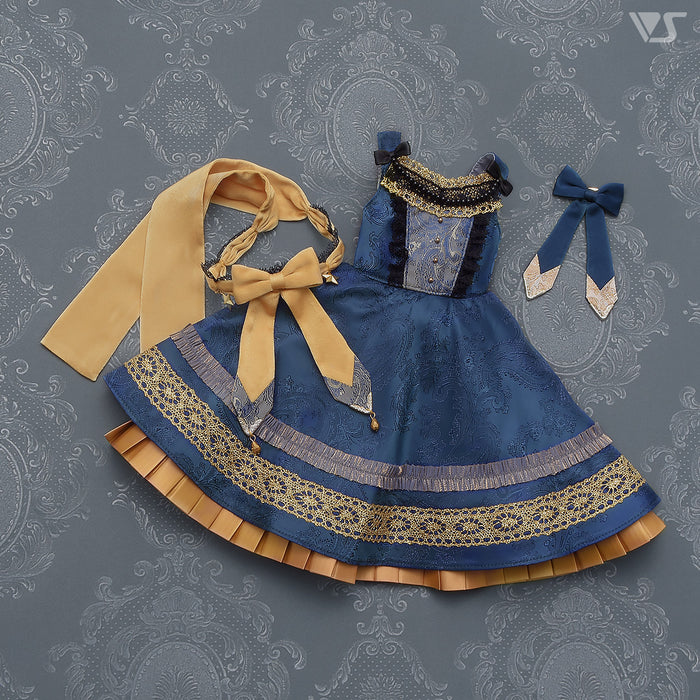 Etoile Pinafore Dress Set (Navy)