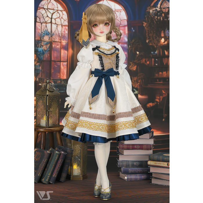 Etoile Pinafore Dress Set (White)