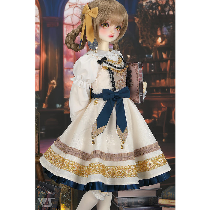 Etoile Pinafore Dress Set (White)