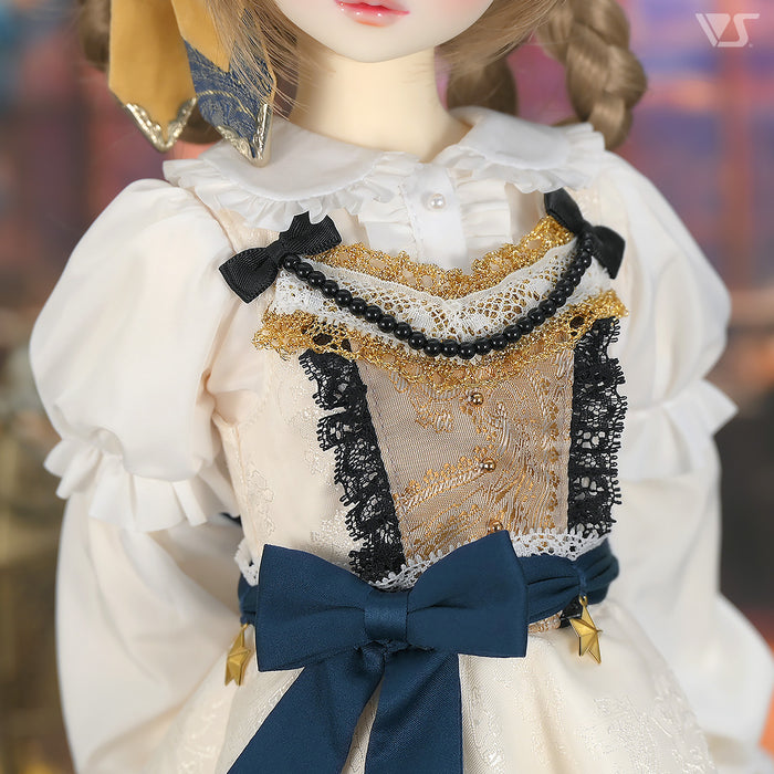 Etoile Pinafore Dress Set (White)