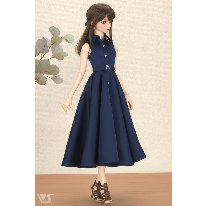 Long Shirt Dress Set (Navy)