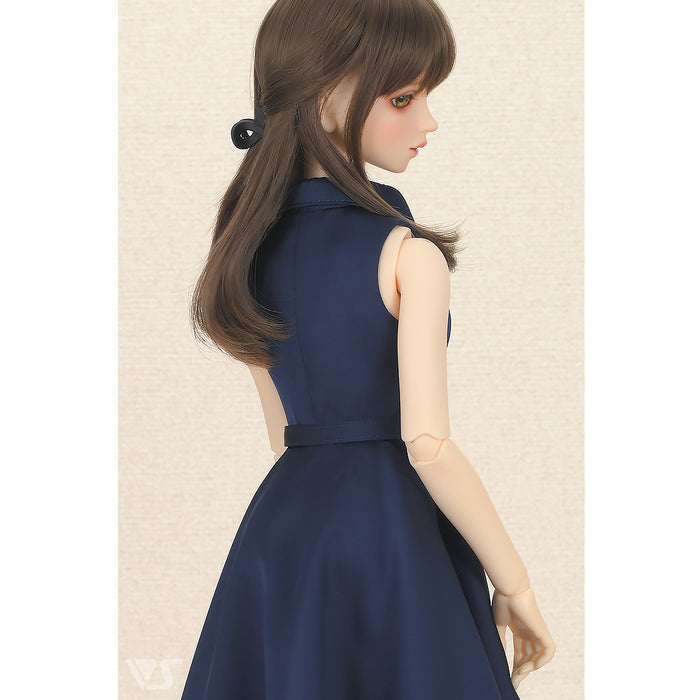 Long Shirt Dress Set (Navy)