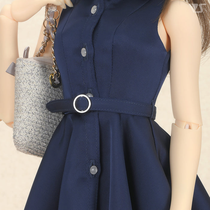 Long Shirt Dress Set (Navy)