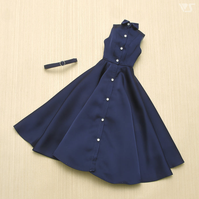Long Shirt Dress Set (Navy)