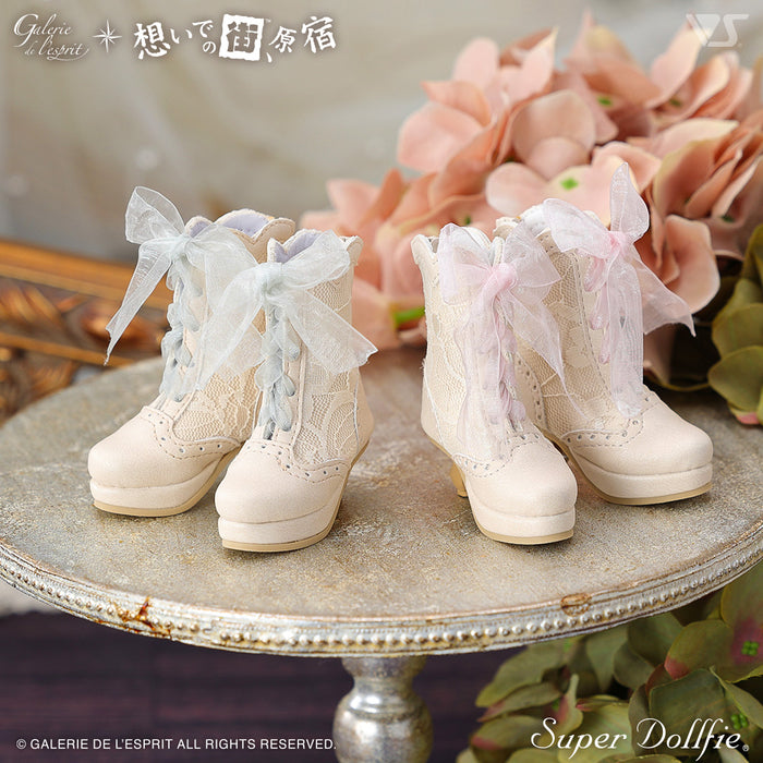 Organza Lace-up Boots / Mini
