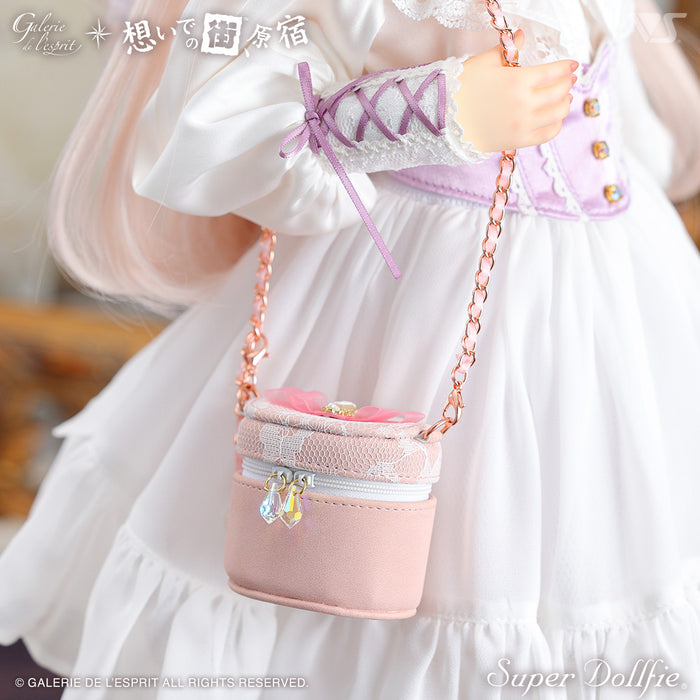Chain Vanity Bag & Organza Lace-up Boots Set