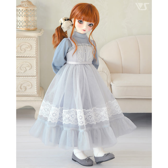 Loose Knit & Camisole Dress Set / Mini (Ice Blue)