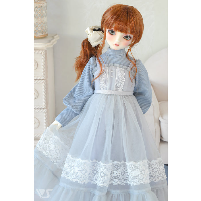 Loose Knit & Camisole Dress Set / Mini (Ice Blue)