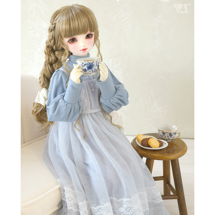 Loose Knit & Camisole Dress Set (Ice Blue)