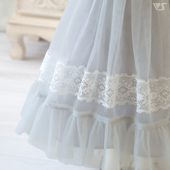 Loose Knit & Camisole Dress Set (Ice Blue)