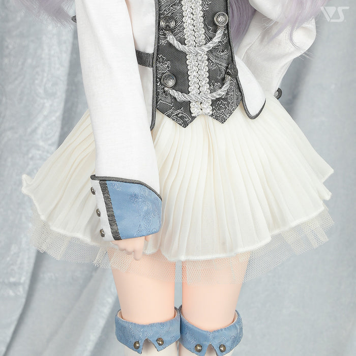 Chiffon Pleated Skirt (White)
