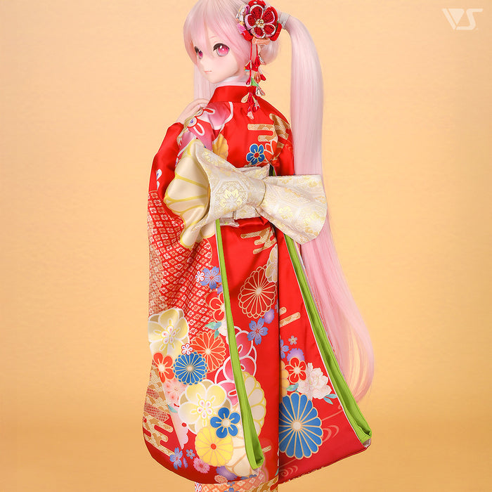 Furisode Kimono Set (Red)