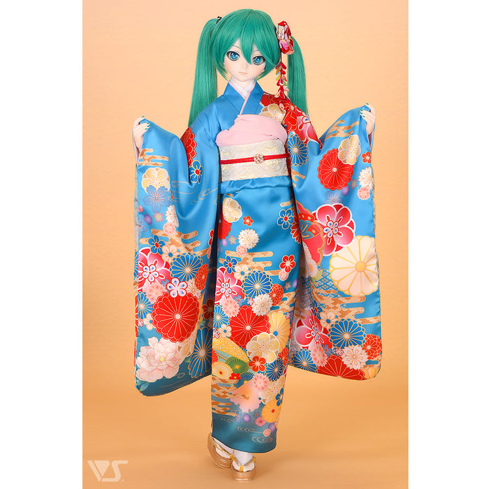 Furisode Kimono Set (Blue)