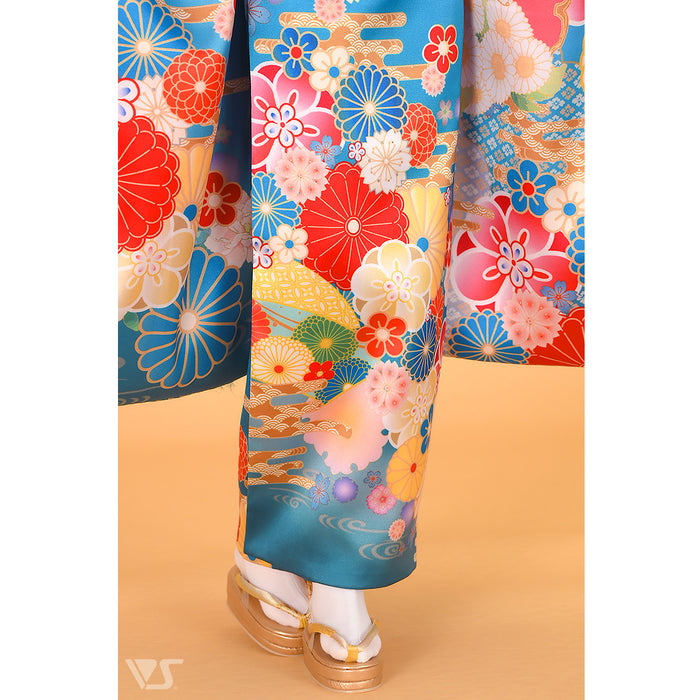 Furisode Kimono Set (Blue)