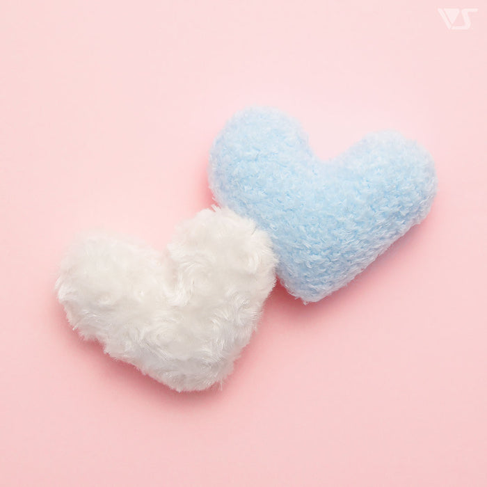 Heart Cushion Set (White & Blue)