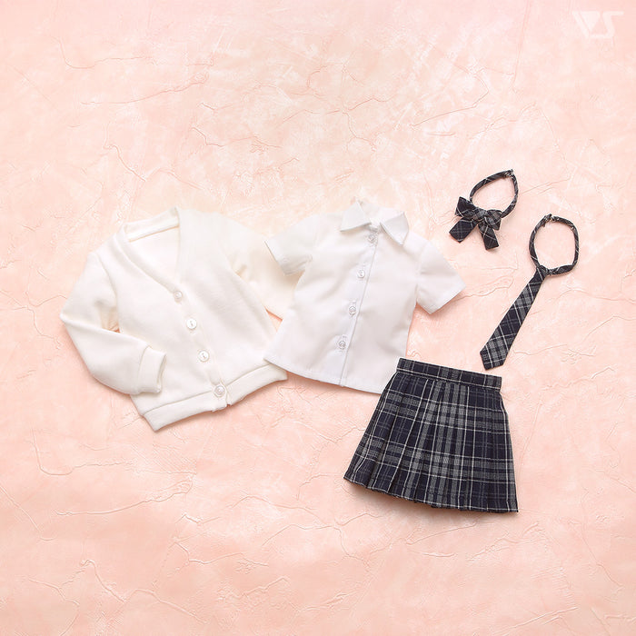 High School Girl Set / Mini (White / Navy)