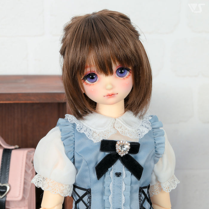 Dolly Parfait Coord Shorts Set / Chimikko & Mini (White x Pale Blue)