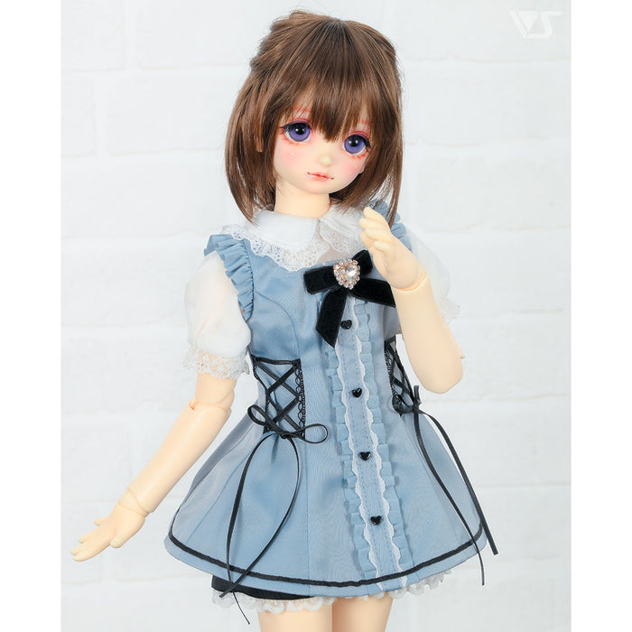 Dolly Parfait Coord Shorts Set / Chimikko & Mini (White x Pale Blue)