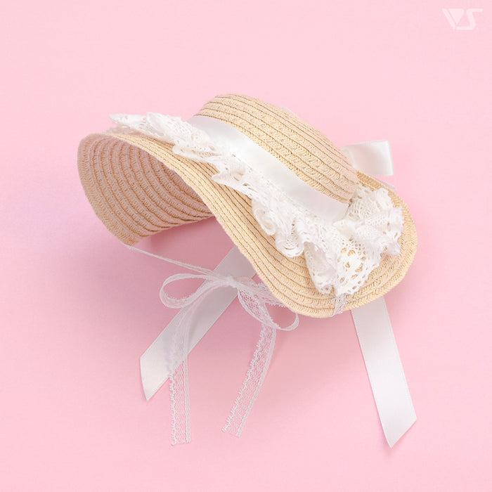 Bergere Hat (Beige / White Ribbon)