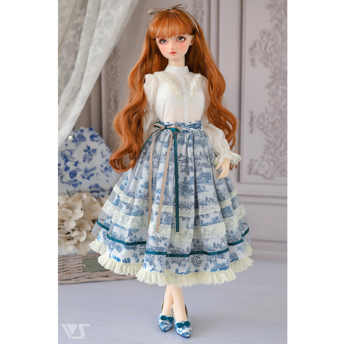 Wrap Skirt (Toile de Jouy / Blue)